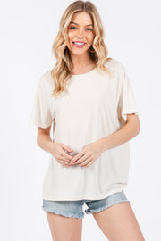 Cream Dolman Sleeve Top