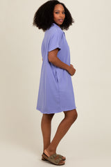 Periwinkle Mineral Washed French Terry Dress