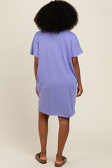 Periwinkle Mineral Washed French Terry Dress