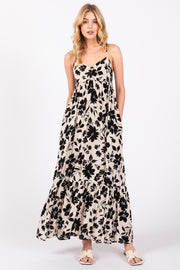 Black Floral Maxi Dress