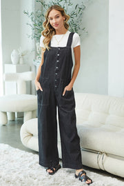 Vintage Black Denim Jumpsuit