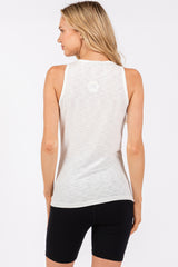 Ivory Heathered Tank Top