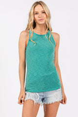 Green Heathered Tank Top