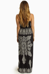 Black White Printed Maxi Dress