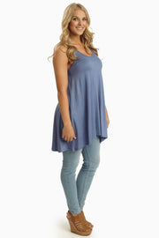 Periwinkle Lace Accent Racerback Tunic