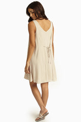 Basic Beige Chiffon Dress