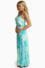 Aqua Tie Dye Maxi Dress