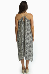 Black Ivory Printed Flowy Dress