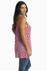 Fuchsia Paisley Diamond Tank Top