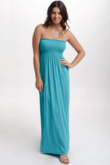 Jade Solid Strapless Maxi Dress