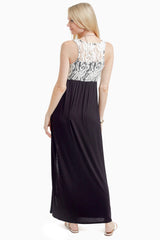 Black Lace Top Maxi Dress