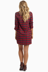 Red Black Plaid Flannel Dress