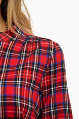 Red Black Plaid Flannel Dress