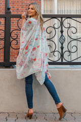 PinkBlush White Floral Cover Up