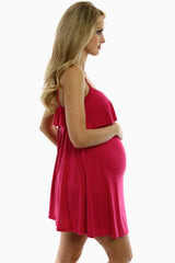 Pink Layered Maternity Dress