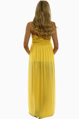 Yellow Maxi Maternity Dress