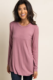 Pink Basic Long Sleeve Top