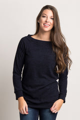 Navy Basic Maternity Sweater