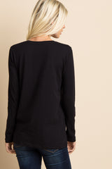 Black Basic Long Sleeve Tee