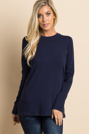 Navy Basic Long Sleeve Tee