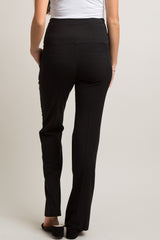 PinkBlush Black Straight Leg Maternity Dress Pants