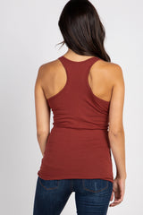 Rust Fitted Tank Top