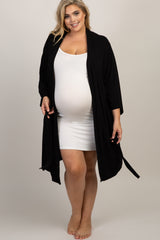 PinkBlush Black Delivery/Nursing Maternity Plus Robe