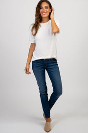 Navy Basic Side Panel Skinny Jeans