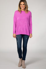 Pink Wide Neck Sweater