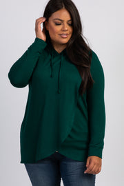 Green Wrap Front Plus Hoodie