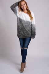 Charcoal Fuzzy Ombre Sweater