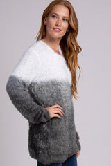 Charcoal Fuzzy Ombre Sweater