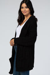 Black Cable Knit Cardigan