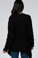 Black Cable Knit Cardigan