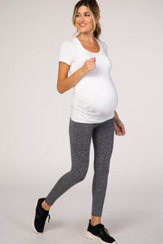 Grey Seamless Breathable Maternity Active Leggings