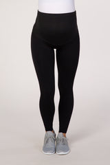 PinkBlush Black Seamless Textured Maternity Active Leggings