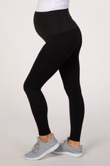 PinkBlush Black Seamless Textured Maternity Active Leggings