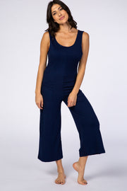 Navy Blue Sleeveless Jumpsuit