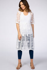 White Lace Mesh Cover Up