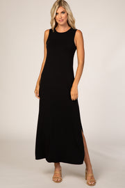 Black Side Slit Maxi Dress