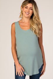 Emerald Green Sleeveless Maternity Top