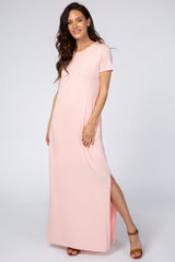 Light Pink Short Sleeve Maxi