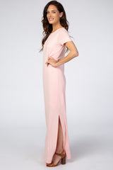 Light Pink Short Sleeve Maxi