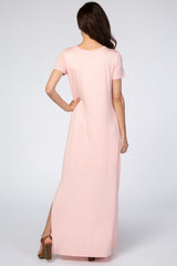 Light Pink Short Sleeve Maxi