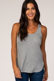 Grey Ribbed Tank