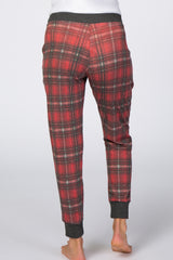 Red Plaid Maternity Pajama Pants