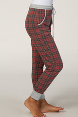 Red Charcoal Plaid Sleep Joggers