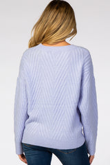 Lavender Soft Brushed Ribbed Maternity Sweater