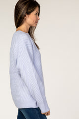 Lavender Soft Brushed Ribbed Sweater