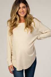 Beige Soft Maternity Sweater